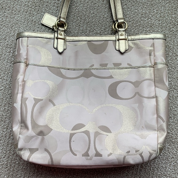 COACH TOTE BAG - TAN/GOLD - Picture 4 of 14